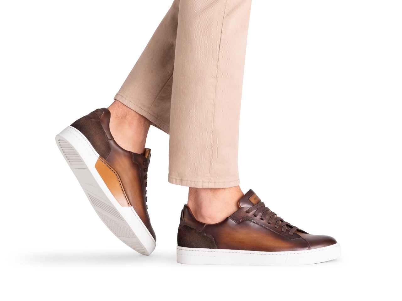 The Amadeo Brown pairs well with khaki pants