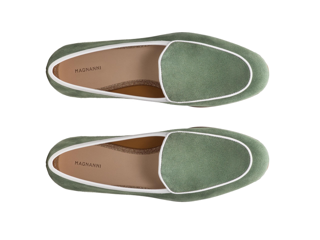 Top Down of the Charlotte II Green Suede