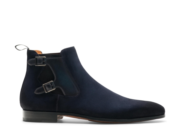 Side of the Caspe Navy Suede