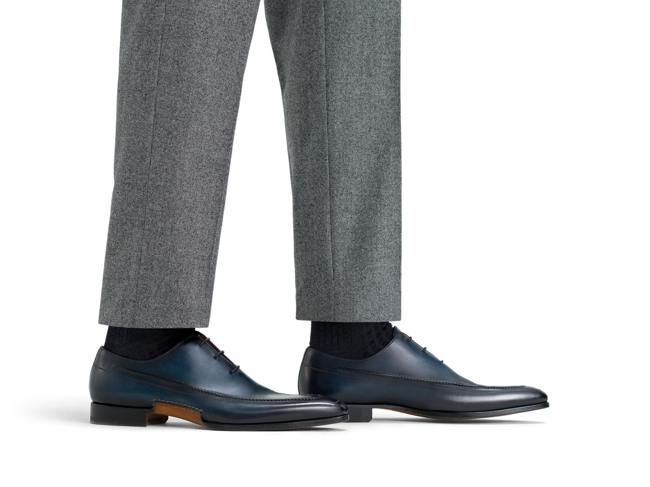 The Andreo Navy pairs well with grey dress pants